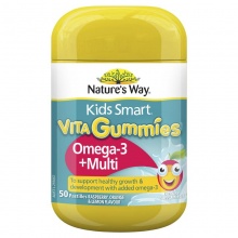 Nature s Way Kids Smart Vita Gummies Multi + Omega 50 Pastilles 佳思敏儿童复合维生素软糖50粒
