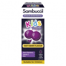 Sambucol Kids Cold & Flu Berry Flavour 小黑果感冒糖浆 120ml