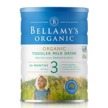 【盖子易碎建议加泡泡纸或者气柱】Bellamy s Organic Toddler Milk Drink Step 3 800g 贝拉米三段 B3